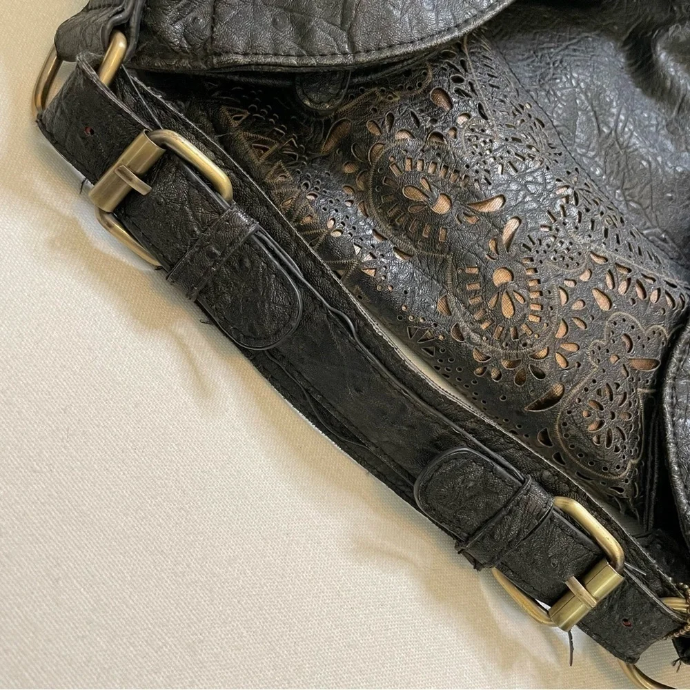 Big Buddha vegan leather hobo bag
